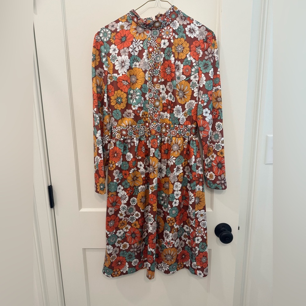 Vintage Floral Long Sleeve Dress
